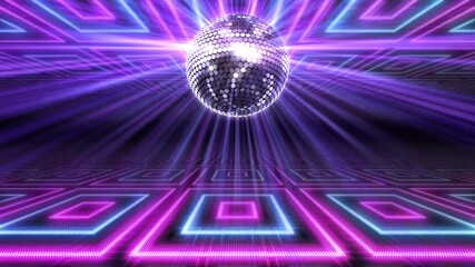 Wall Mural - mirror ball disco lights club dance party glitter background