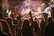 © Melinda Nagy - cheering crowd and fireworks