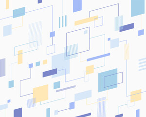 Wall Mural - composed of rectangles and lines digital concept. simple pattern design template.