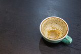 Fototapeta Mapy - empty of cappuccino coffee in white cup

