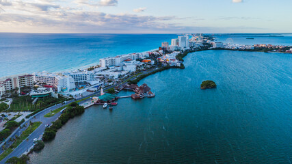 Wall Mural - Mexico Beach Carribean Sunset and Sunrise