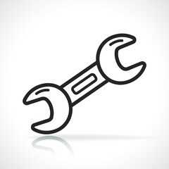 Wall Mural - wrench thin line icon symbol