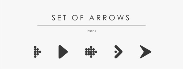 Wall Mural - various arrows vector. arrow icon set isolate on white background. the abstract curve for direction 