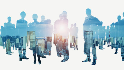 Aufkleber - Human resources and society concept. Global business.