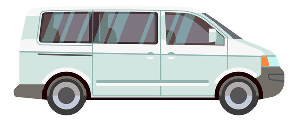 Poster - White van. Shipping transport. Cargo car icon