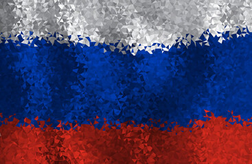 Wall Mural - Russia flag geometric triangle style background