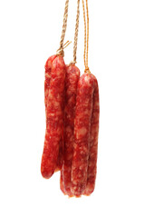 Poster - Chinese sausage on white background 