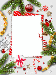 Fotobehang - Beautiful festive card template