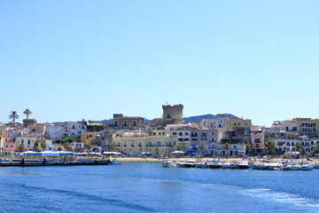 Wall Mural - Coastal landscape of Forio on Ischia, town in the Metropolitan City of Naples, Italy