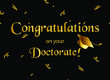 Congratulations on your doctorate. Wish for completing PhD Degree Vector