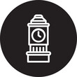 clock tower glyph icon