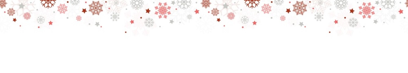 Wall Mural - seamless falling snow flake panorama background