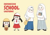 Fototapeta  - indonesian school uniform