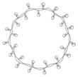© VecTerrain - christmas new year wedding celebration party hanging string lights decoration round garland,  isolated vector illustration festive graphic