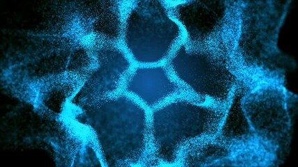 Wall Mural - abstract technology motion background. artificial intelligence concept. seamless loop.