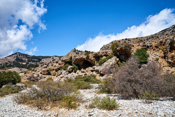 Wall Mural - A valley and rocky peaks in the Lefka Ori mountains on the island of Crete