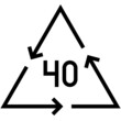 PE label line icon, vector illustration
