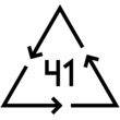 ALU label line icon, vector illustration