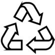 Recycle label line icon, vector illustration
