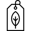 Eco label line icon, vector illustration
