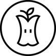 Food waste label line icon, vector illustration