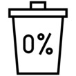 Zero waste label line icon, vector illustration