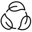 Biodegradable label line icon, vector illustration