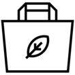 Eco bag label line icon, vector illustration