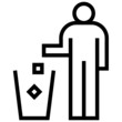 Do not litter label line icon, vector illustration