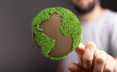 volumetric green recycling sign 3d digital