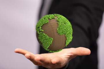 volumetric green recycling sign 3d digital