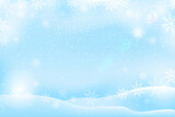 Fototapeta Las - abstract christmas and winter snowy landscape background vector illustration