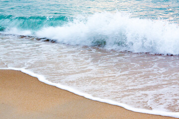 Poster - Thailand, Ko Samui. Light surf hitting the beach.