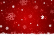 © Irina - Abstract winter background for the Christmas season with white and red snowflakes and a layer of snow.