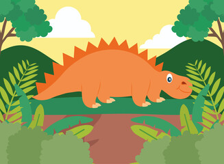 Wall Mural - orange spinosaurus cartel