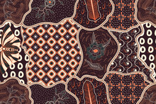 Asian Traditional Batik Abstract Pattern