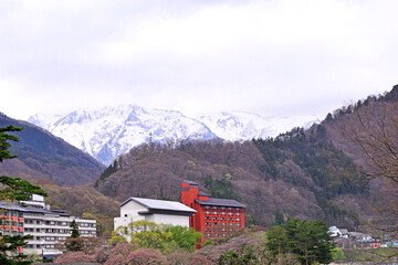 Wall Mural - 【群馬県利根郡】春の水上 湯原橋展望 谷川連峰 