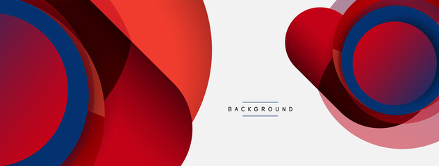 Circle and round shapes abstract background. Vector illustration for wallpaper banner background or landing page
