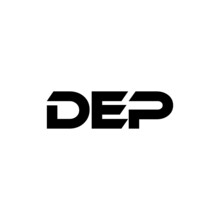 DEP Letter Logo Design With White Background In Illustrator, Vector Logo Modern Alphabet Font Overlap Style. Calligraphy Designs For Logo, Poster, Invitation, Etc.	