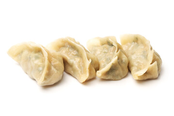 Wall Mural - Chinese dumpling on white background