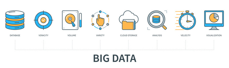 Big data concept infographics
