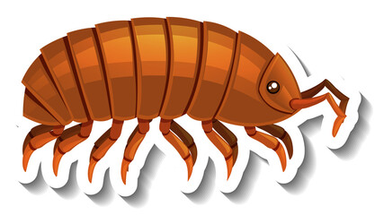 Sticker - Isopod animal cartoon sticker