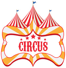 Wall Mural - circus logo banner design