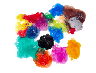 Wall Mural - multicolor splash watercolor on white background isolated