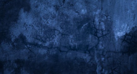 Rich blue and black background texture, Concrete cement texture for background blue color and design.