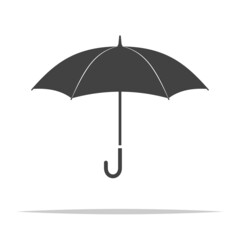 Wall Mural - umbrella icon silhouette transparent vector isolated
