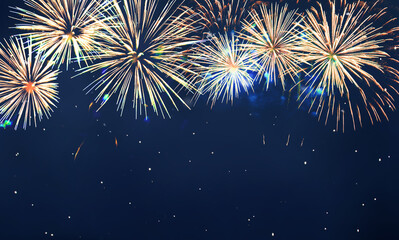 Wall Mural - Beautiful Holiday background with fireworks