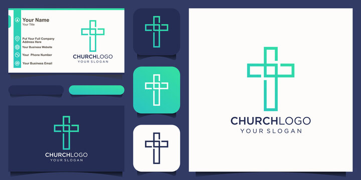 Christian church vector logo.