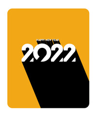 Happy New Year 2022 Text Typography Design Patter, Vector illustration.