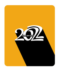 Happy New Year 2022 Text Typography Design Patter, Vector illustration.